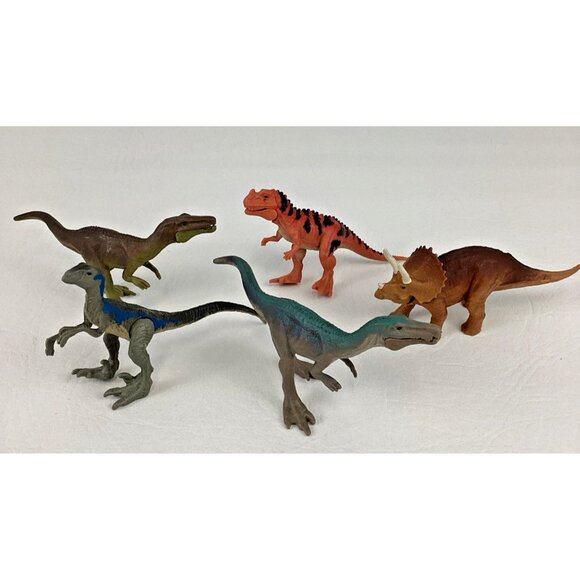 Mattel Other - Jurassic Park World Attack Pack Mini Dinosaur 5pc Dino Figure Lot Ceratosaurus